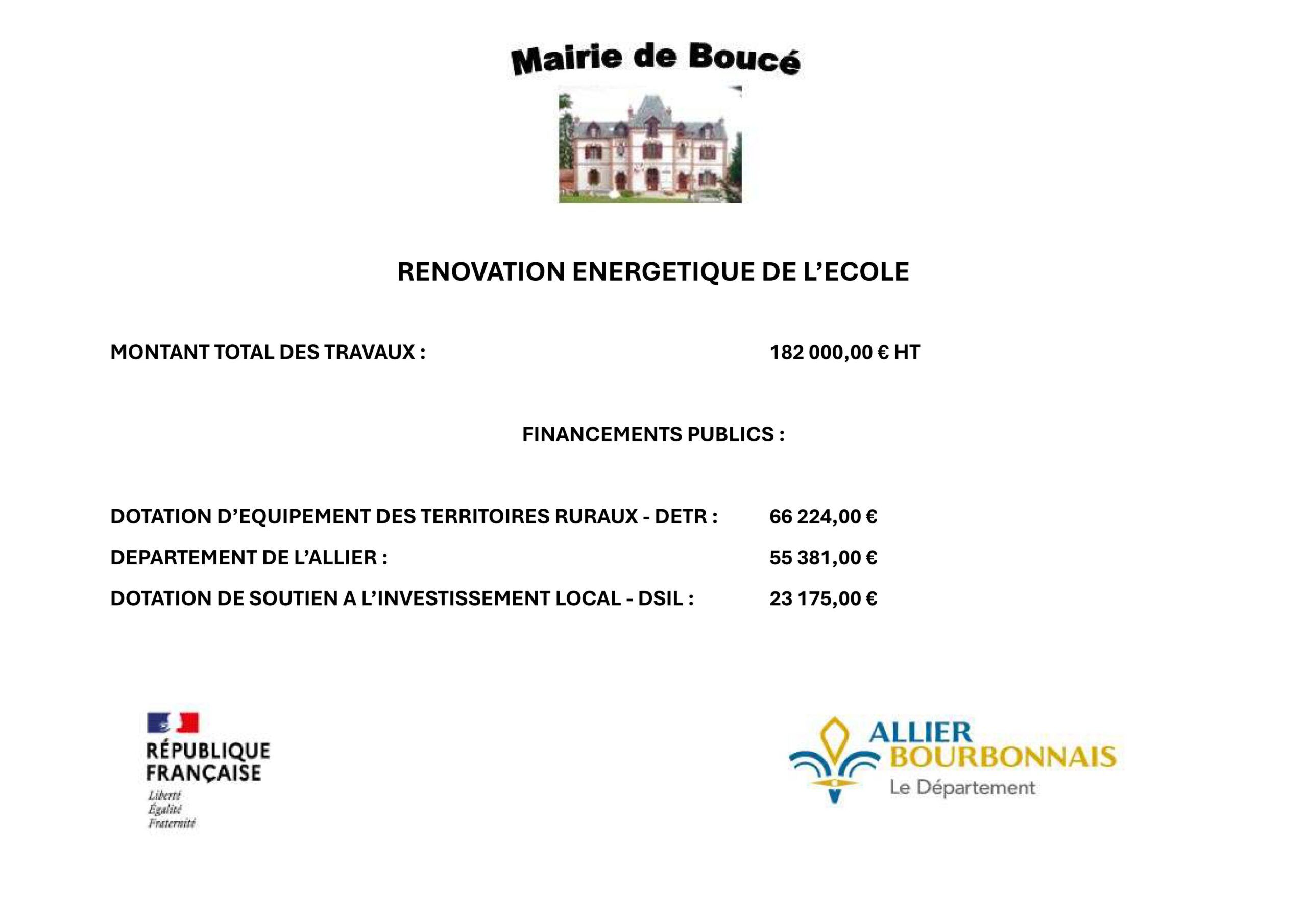 renovation energétique de l'école